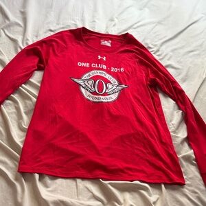 Under Armour Red Long Sleeve Tee